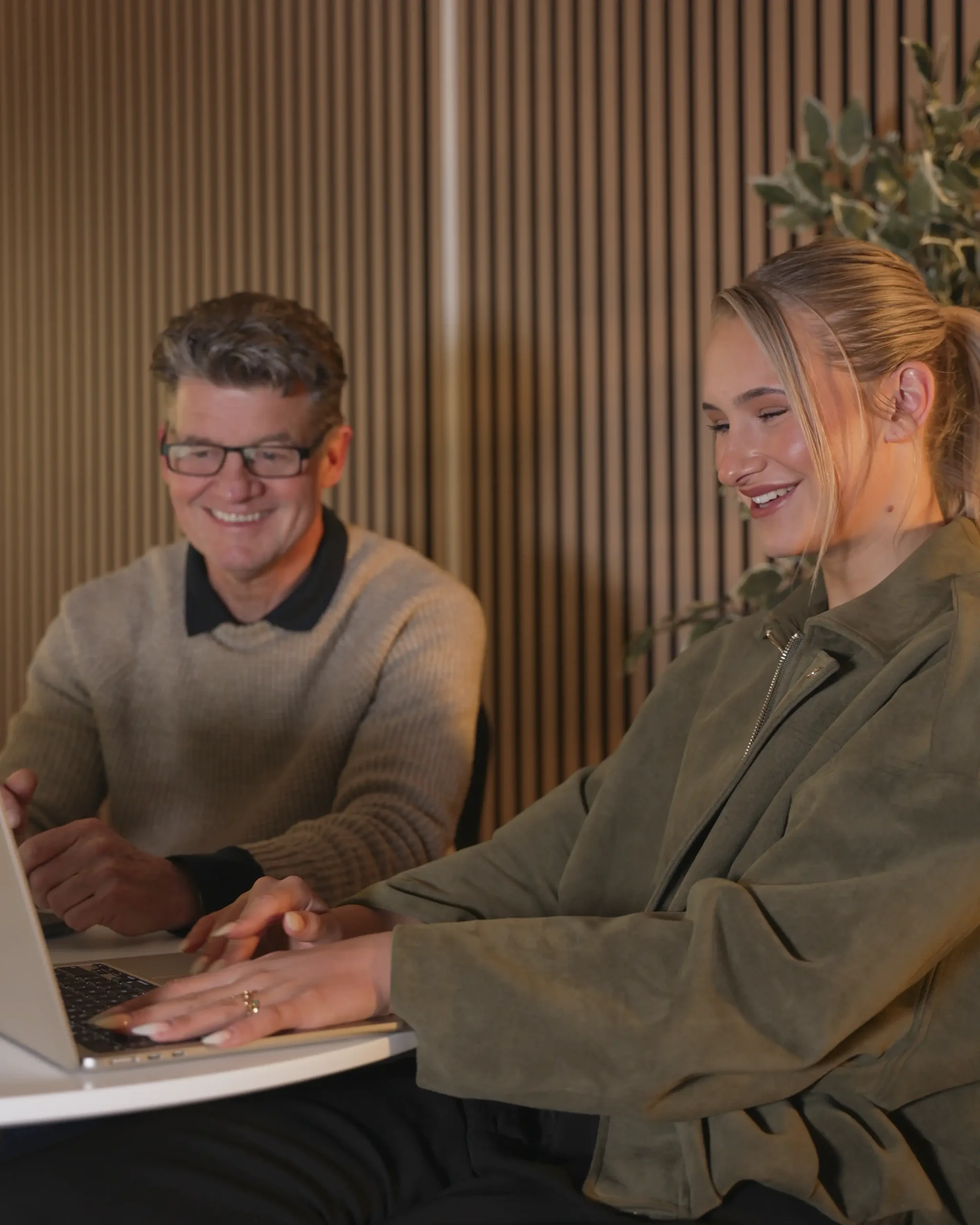 Mike & Issy on a call